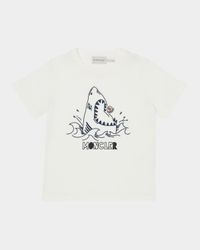 Boy's Shark Eating Logo Short-Sleeve T-Shirt, Size 8A-10A