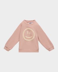 Girl's Disc Embroidered Organic Cotton Sweatshirt, Size 3M-2