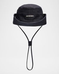 The de-Nimes Logo Cotton Denim Bucket Hat