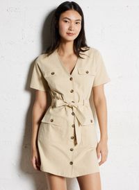 La Petite Etoile - Robe courte en coton mélangé - Taille 3 - Beige
