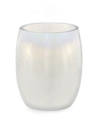 Biella Opalescent Glass Tumbler - White Pearl