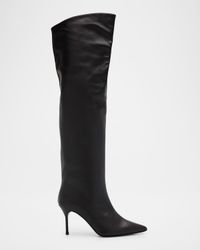 Sebastian Leather Over-The-Knee Boots