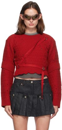 Andersson Bell Red Nora Strap Sweater