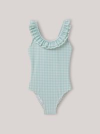 Cyrillus - Maillot de bain 1 pièce - vichy - Taille 16A - Vert