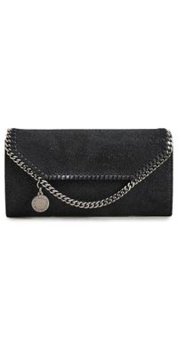 Stella McCartney Falabella Continental Wallet Black One Size