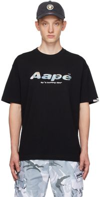 AAPE by A Bathing Ape Black Print T-Shirt