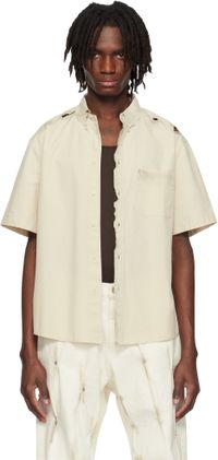 KUSIKOHC Beige Burned Shirt