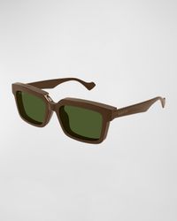 Men's Plastic Square Sunglasses