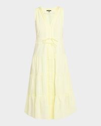 Edison Tiered Geo-Embroidered Midi Dress