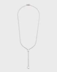 Mixed-Cut Cubic Zirconia Y-Drop Necklace