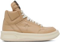 Rick Owens DRKSHDW Tan Converse Edition TURBOWPN Mid Sneakers