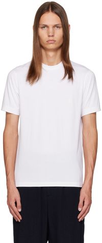 Giorgio Armani White Embroidered T-Shirt