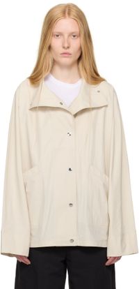 TOTEME Blouson d'été beige en tissu à parachute