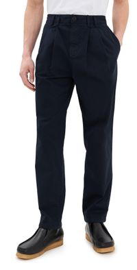 Wax London Cotton Twill Raleigh Trousers Navy 34