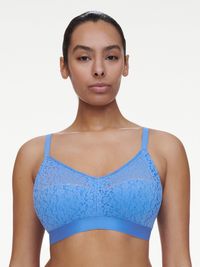 Chantelle - Soutien-gorge sans armature maintien en dentelle - Taille 105H - Bleu