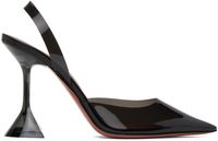 Amina Muaddi Chaussures à talon sablier Holli noires à bride arrière