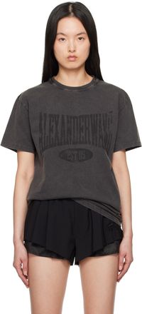 alexanderwang.t Black Distressed Logo T-shirt