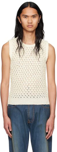 Maison Margiela Off-White Crewneck Tank Top