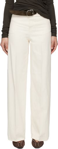 TOTEME Off-White Wide Leg Jeans