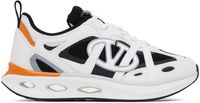 Valentino Garavani White & Black VLogo Easyjog Low-Top Sneakers