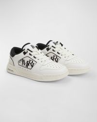 Kid's Bicolor Leather Low-Top Sneakers, Toddlers/Kids