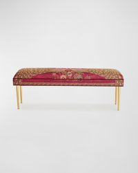 Fuchsia Peacock Bench, 50"