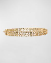 White Diamond Signature Bangle in 18K Gold