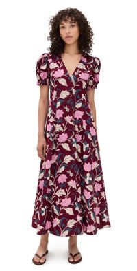 Apiece Apart Dia Maxi Dress Essa Floral Merlot 4