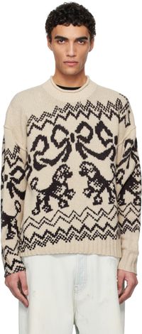 Acne Studios Off-White & Black Animation Sweater