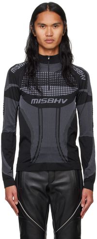 MISBHV Black Sport Europa Quarter-Zip T-shirt