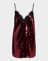 Olive Sequined Mini Dress