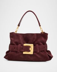 Anthem Medium Shoulder Bag in Suede