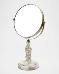 Mocha Check Vanity Mirror