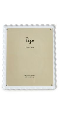 Tizo Design Lucite Frame Wave Design White 8x10 White One Size