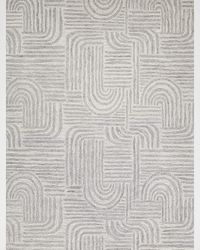 Juno Hand-Tufted Gray/Ivory Rug, 5' x 8'