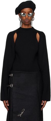 Jean Paul Gaultier Black Cutout Sweater
