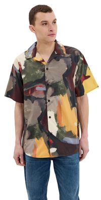 JW Anderson Short Sleeve Printed Shirt Olive 50
