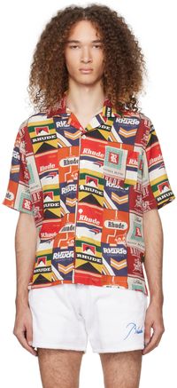 Rhude Chemise rouge à motif imprimé