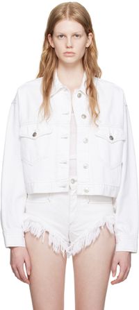 Isabel Marant Etoile White Tadia Denim Jacket