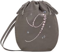STRONGTHE Gray Embroidered Pouch