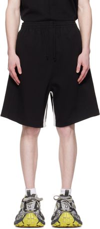 We11done Black Contrast Track Shorts