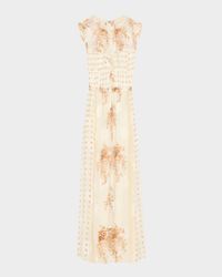 Kasia Sleeveless Floral Silk Midi Dress