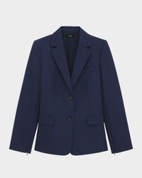 Two-Button Zip-Sleeve Jacket