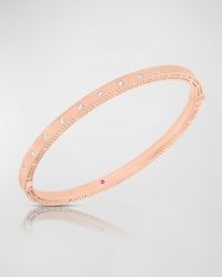 Princess 18k Rose Gold Diamond Bangle