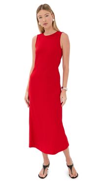 Another Tomorrow Cowl Back Sheath Dress Scarlet 46