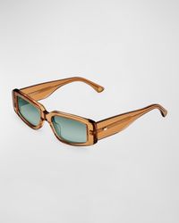 Concept 2 Brown Acetate Cat-Eye Sunglasses