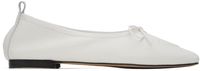 OPEN YY White Square Toe Ballerina Flats