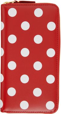 COMME des GARÇONS WALLETS Red Dots Zip Wallet