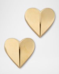 Folding Heart Stud Earrings