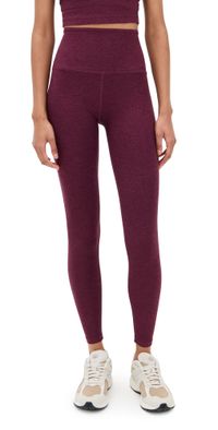 Beyond Yoga Spacedye Caught In The Midi Leggings Midnight Burgundy Heather S